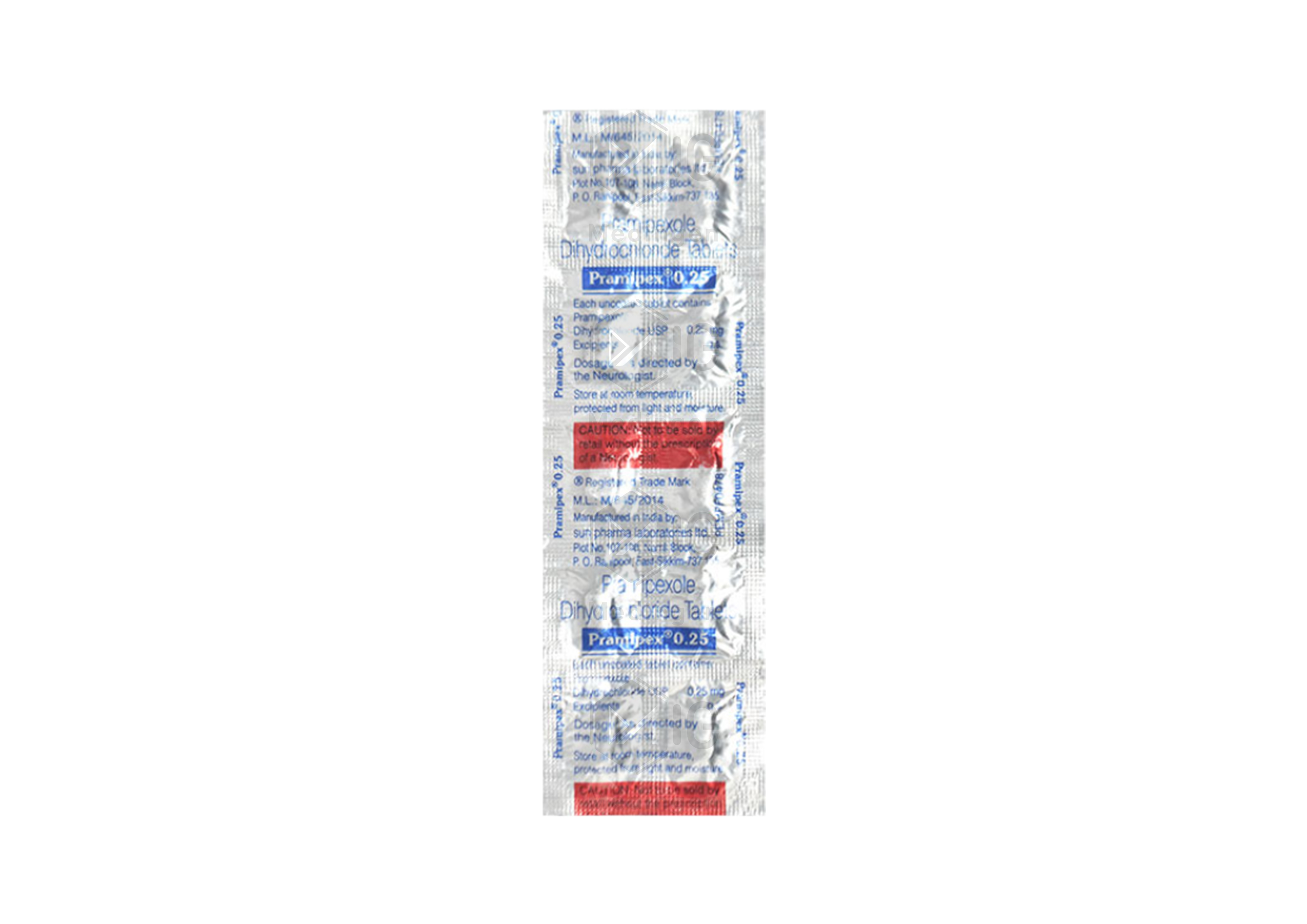 PRAMIPEX 0.25MG